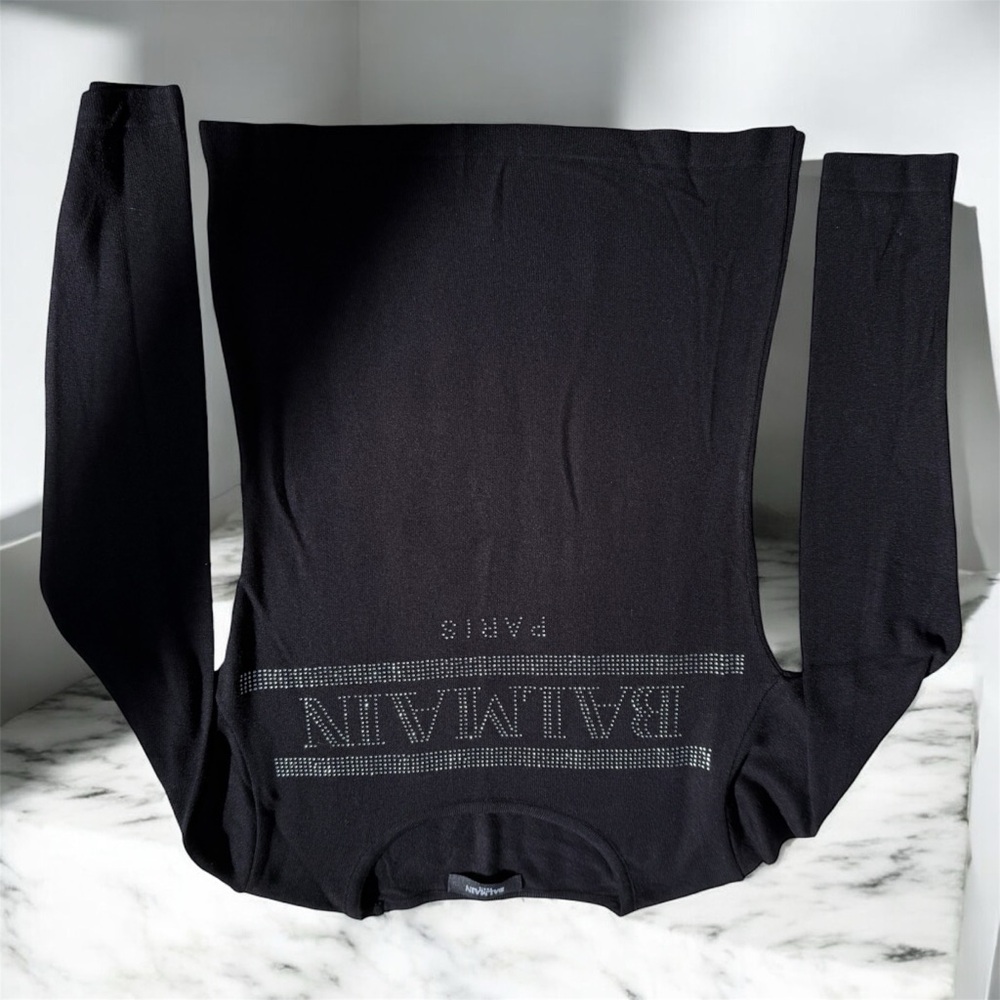 Balmain Black Long Sleeve Top. Size S/M. Gently used!